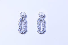 Silver Geometry | Zircon Earrings™