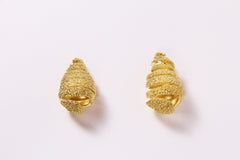 Ribbon|Gold Spiral Earrings™