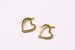 Two-piece Heart | Zircon Earrings™