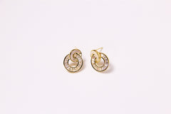 Interlocking | Pearl & Zircon Earrings™