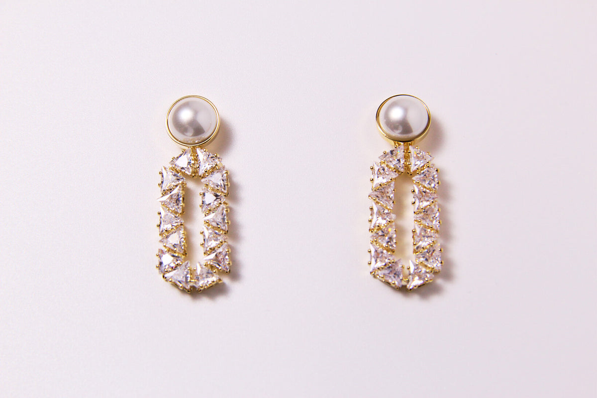 Golden Geometry | Zircon Earrings™