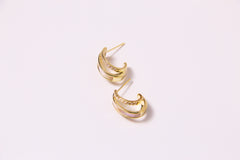 Glimmer Hoop ｜Pearl & Zircon Earrings™