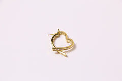 Two-piece Heart | Zircon Earrings™