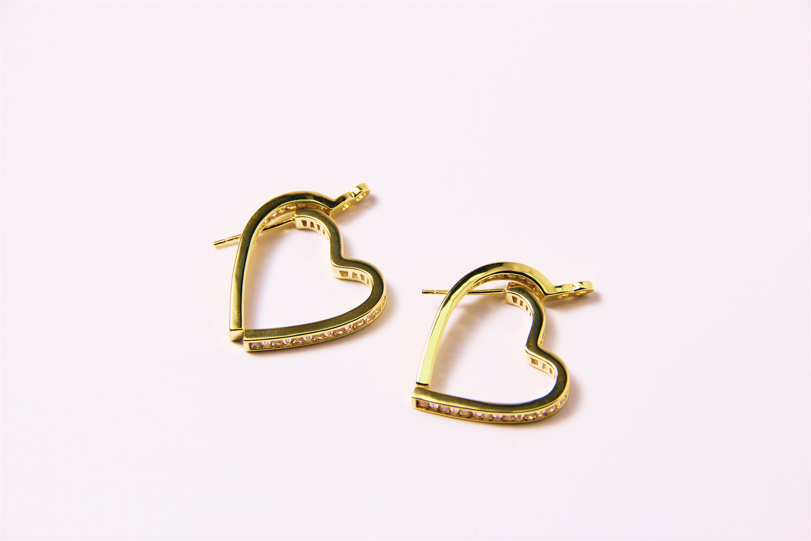 Two-piece Heart | Zircon Earrings™