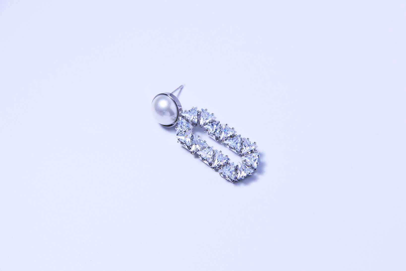 Silver Geometry | Zircon Earrings™